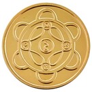 Flor Münze vergoldet Flor Münze vergoldet